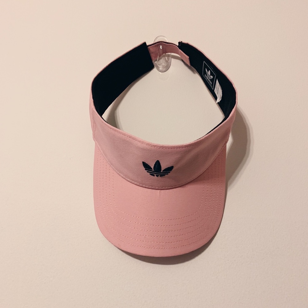 Adidas Light Pink Visor Hat with Velcro Strap